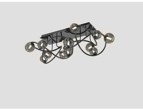 Lustră LED aplicată NANCY Wofi 9014-1205 12xG9/3,5W/230V negru/crom