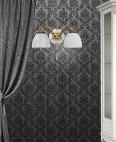 Aplica de perete cu 2 brate din alama design italian 8606