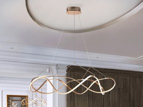 Lustra LED XL design ultra-modern Molly auriu roze 110cm SV-763592