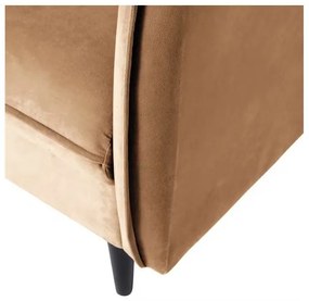Canapea maro cu tapițerie din catifea 203 cm Juli – Ropez