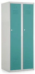 Dulap metalic, 60 x 50 x 150 cm, încuietoare cu cilindru, verde - ral 6033