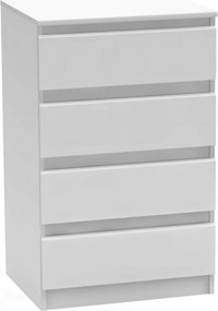 Comoda HANY NEW 014, alb, PAL laminat, 60x49x95 cm