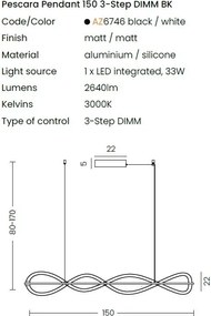 Lustra LED suspendata design modern PESCARA 150 3-STEP DIMM