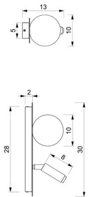 Spot de perete SIRIO 2xG9/25W/230V negru