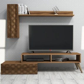 Ansamblu Comoda TV Planet Walnut