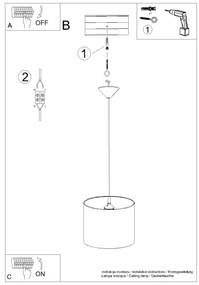 Lustră pe cablu pentru copii Sollux SL.1416 FAIRY 1xE27/15W/230V d. 30 cm