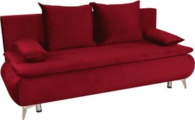 Canapea extensibila Sofie Lux, 203x92x86 cm, 3 locuri, lada pentru depozitare, Rosu