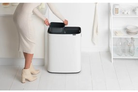 Coș de gunoi alb de reciclat/cu senzori de atingere din oțel 60 l Bo Touch Bin – Brabantia