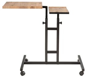 Măsuță ajustabilă GLEN 87x67 cm maro/neagră