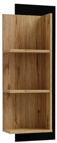Raft de perete THEME 115x52,5 cm, negru/dub katania