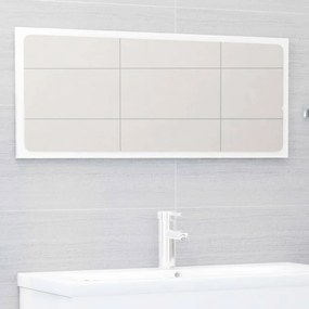 Set mobilier de baie, 2 piese, alb extralucios, PAL Alb foarte lucios, cu oglinda, 1