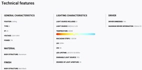 Spot LED incastrabil TULIPA Black recessed downlight 7W 55° 4000K CRI90 triac