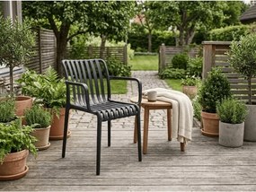 Scaun din plastic TREGO cu brate, antracit