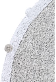 Covor pentru copii gri deschis lavabil/țesut manual din bumbac ø120 cm Bubbly – Lorena Canals