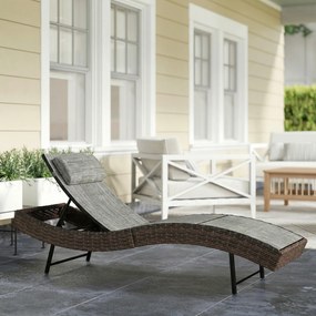 Outsunny chaise longue curbat | Aosom Romania