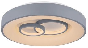 Plafoniera LED dimabila cu telecomanda design modern MAVY alb/gri 48416-50R GL