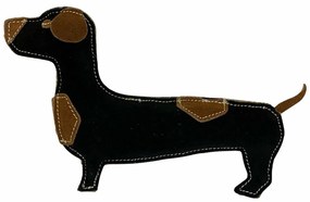 Jucărie pentru câini PafDog Teckel Tonydin piele și iută, 26 cm