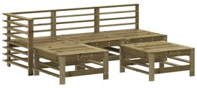 3186556 vidaXL Set mobilier relaxare pentru grădină 5 piese lemn de pin tratat