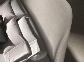 Pat dublu tapitat design LUX Light grey 180x200cm
