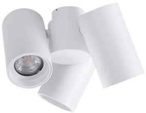 Spot modern directionabil aplicat tavan/plafon MAKALU 3 GU10 alb