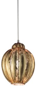 Lustră pe cablu SIRU FOGLIA ORO 1xE27/60W/230V d .25 cm auriu sticlă venețiană