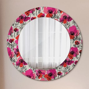 Decoratiuni perete cu oglinda Maci roz