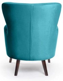 Fotoliu turcoaz wing cu tapițerie din catifea Noemye – Bonami Selection