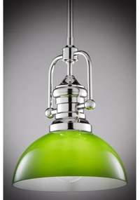 Jupiter 2071 - Lustră pe tijă PLATINO 1xE27/15W/230V verde/crom lucios