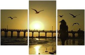 Tablou - Plimbare pe plajă (90x60 cm)