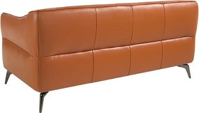 Canapea 2 locuri din piele naturala capitonata Cowhide leather brown