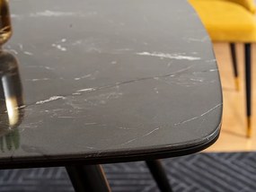 Masă de sufragerie Celestina (negru + negru) (pentru 4 până la 6 persoane). 1050076