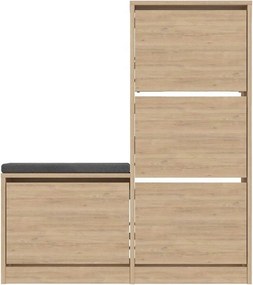 Pantofar DUDE, stejar, PAL melaminat, 105x26x119 cm
