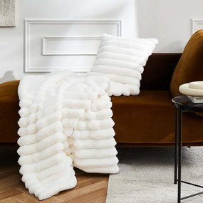 Pătură crem din micropluș/cocolino 180x220 cm Boudoir – douceur d'intérieur