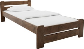 Pat de o persoana Laura 90x200 cm, stejar Saltele: Cu saltele Coco Maxi 20 cm, Somiera pat: Cu lamele drepte