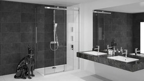 Cabina de dus Rea Nixon deschidere stanga 140x80 cm crom