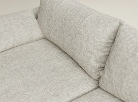 Colțar bej extensibil/cu spațiu de depozitare cu tapițerie din chenille (cu colț pe partea dreaptă/cu șezlong) Leon – Maison de Rêve