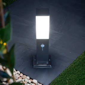 Brilagi - Lampă de exterior cu senzor NOVA, 1x E27/15W/230V, 40 cm, IP44, crom mat