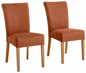 Set 2 scaune Queen piele ecologica terracota