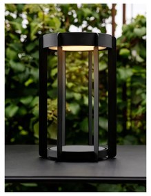 Felinar cu LED negru cu USB (înălțime 30 cm) pentru exterior Firefly – Zone