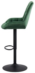 Scaun Bar Catifea ABS 145 Verde - Confortabil, Reglabil, Stabil