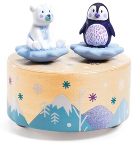 Cutie muzicala magnetica Djeco, Dansul pinguinului cu ursuletul