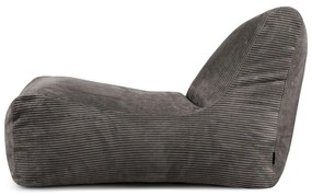 Fotoliu bean bag galben muștar cu tapițerie din catifea reiată Lounge – SLOWDOWN