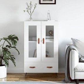 vidaXL Dulap înalt, alb, 69,5x31x115 cm, lemn prelucrat