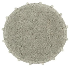Covor pentru copii verde deschis lavabil/țesut manual din bumbac ø120 cm Bubbly Olive – Lorena Canals