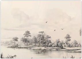 Tablou - Vintage peisaj desen peisaj (70x50 cm)