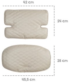 Pernă de scaun pentru copii bej Luxe – Roba