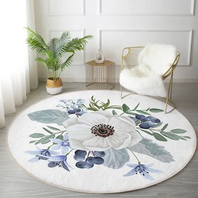 Covor rotund lavabil adecvat și pentru aspiratoare robot ø 100 cm Comfort – Mila Home