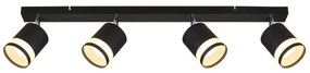 Plafoniera cu 4 Spoturi directionabile metal negru LUCERO