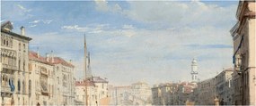 Tablou - Richard Parkes Bonington, The Grand Canal, reproducere (120x50 cm)