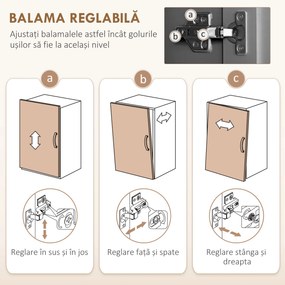 HOMCOM Dulap de Bucătărie cu Spațiu de Depozitare, 71" Alb | Aosom Romania